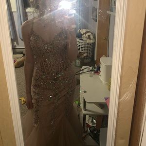 Rose prom dress